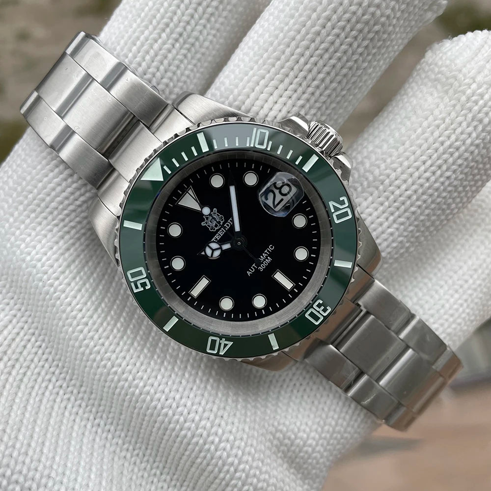 STEELDIVE SD1953 New Arrival Stainless Steel Bi-Color Dial NH35 Automatic Watch 300M Waterproof Sapphire Glass Men Dive Watches