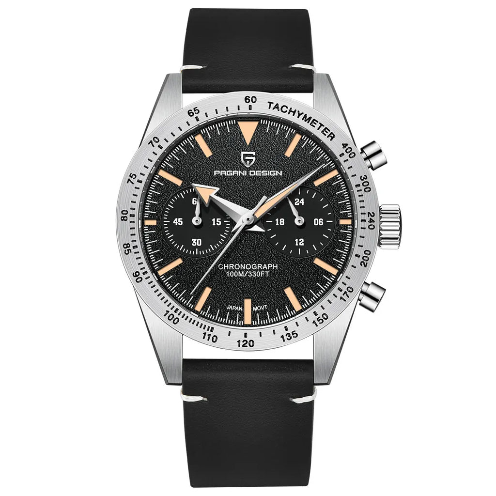PAGANI DESIGN New Retro Wide arrow Moon Men's Watches Luxury Quartz Watch For Men Sport Chronograph VK64 AR Sapphire glass 2026