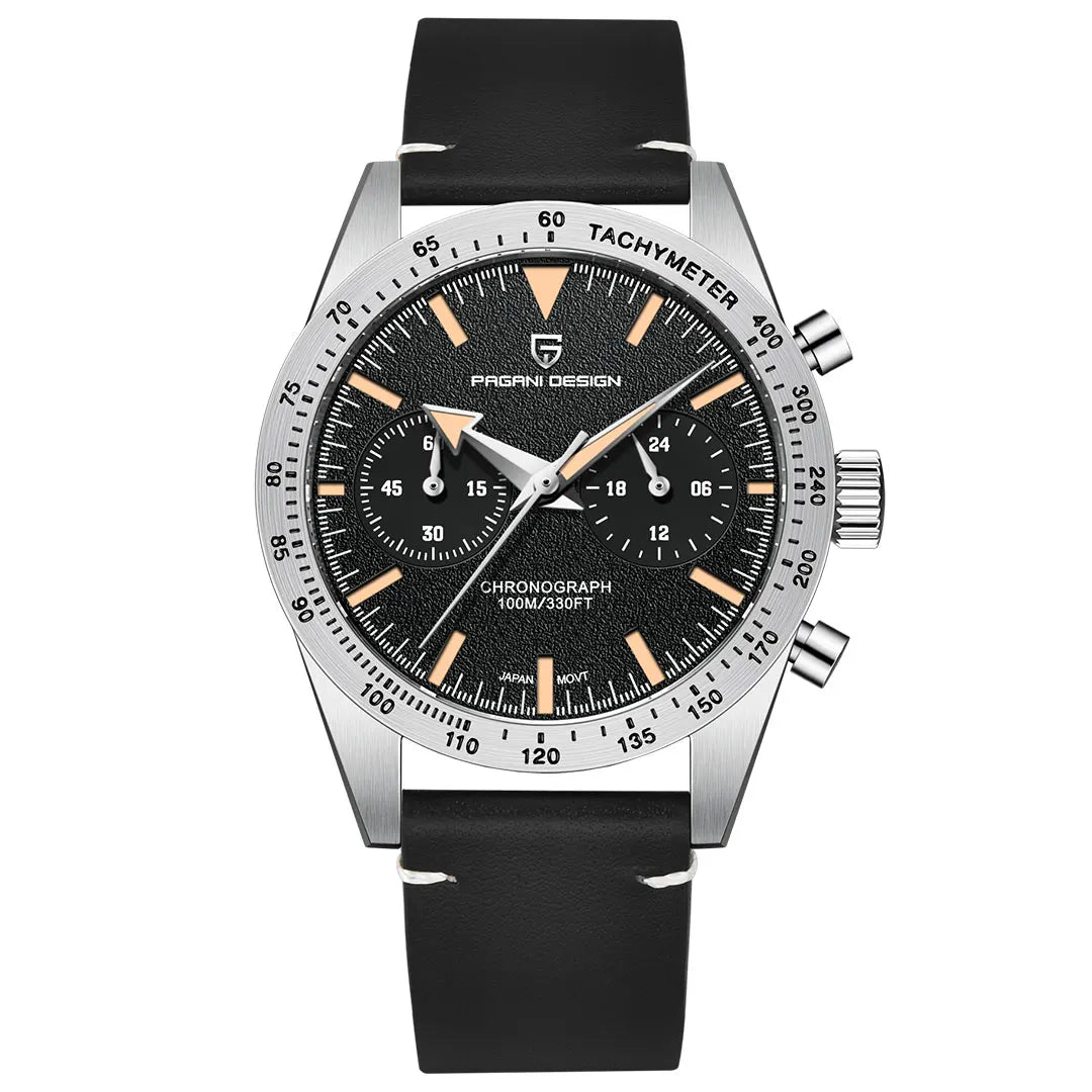 PAGANI DESIGN New Retro Wide arrow Moon Men's Watches Luxury Quartz Watch For Men Sport Chronograph VK64 AR Sapphire glass 2026