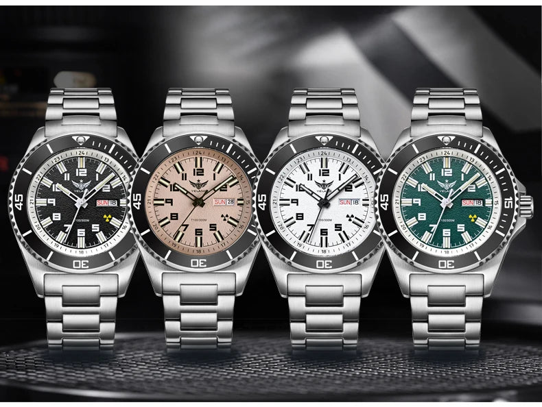 Yelang V1031 Luxury Men Brand Watch 44mm Diver Water Watches Japan 8205 Automatic Mechanical movement Luminous 300M Waterproof