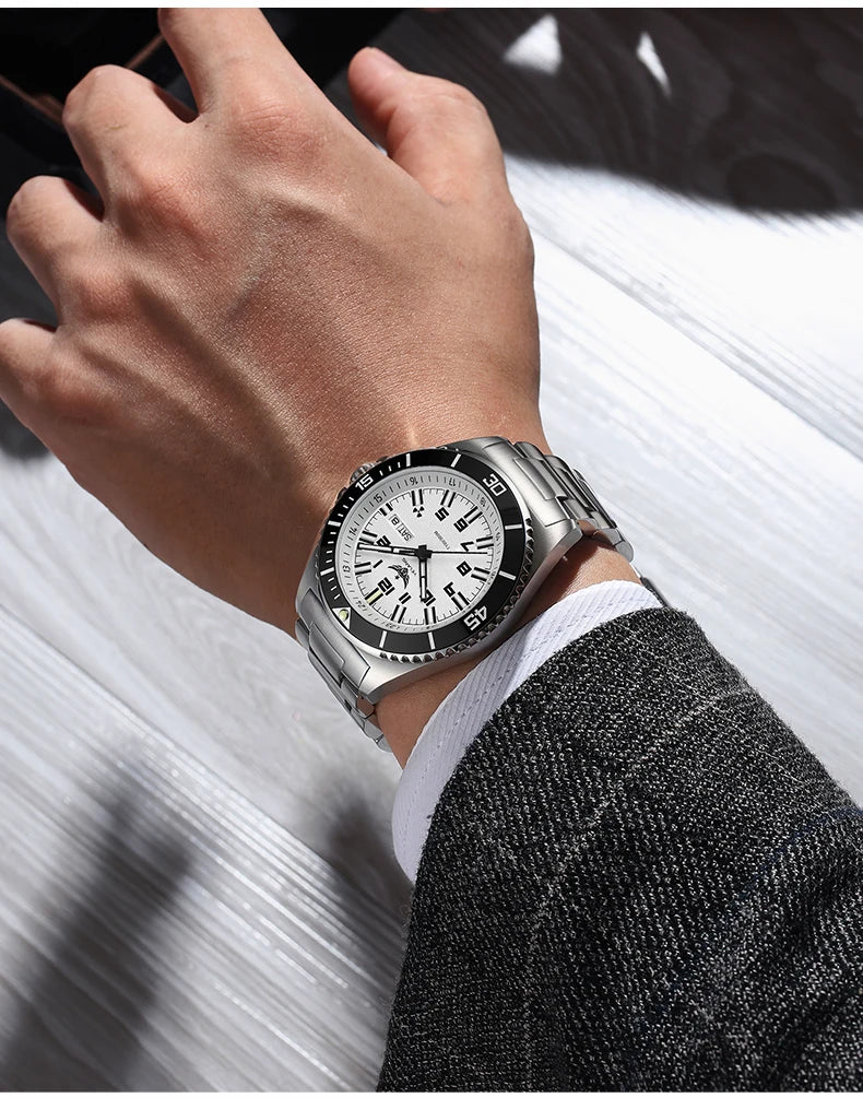 Yelang V1031 Luxury Men Brand Watch 44mm Diver Water Watches Japan 8205 Automatic Mechanical movement Luminous 300M Waterproof
