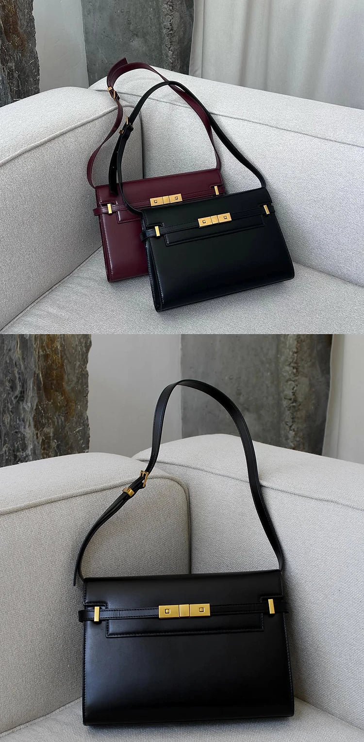Retro High-End Feeling Manhattan Handbag Underarm Mailman Bag for Stylish Urban Living
