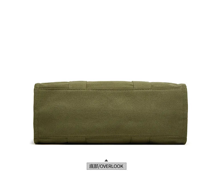 Handheld storage bag, commuting crossbody bag, trendy letter canvas casual shoulder bag, women's bag