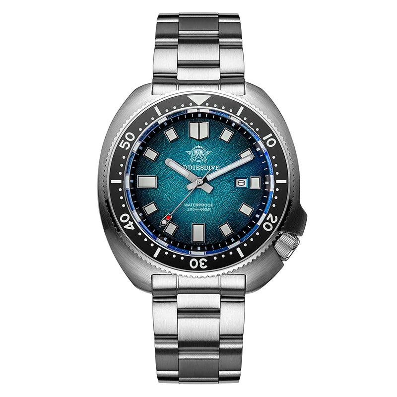 ADDIESDIVE Quartz Watches For Men New AD2511 Sapphire Glass AR Coated 41mm Turtle Watch BGW9 Luminous Waterproof 200M Dive Watch