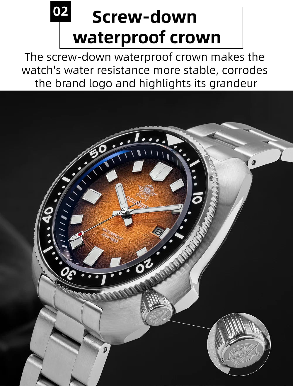 ADDIESDIVE Quartz Watches For Men New AD2511 Sapphire Glass AR Coated 41mm Turtle Watch BGW9 Luminous Waterproof 200M Dive Watch