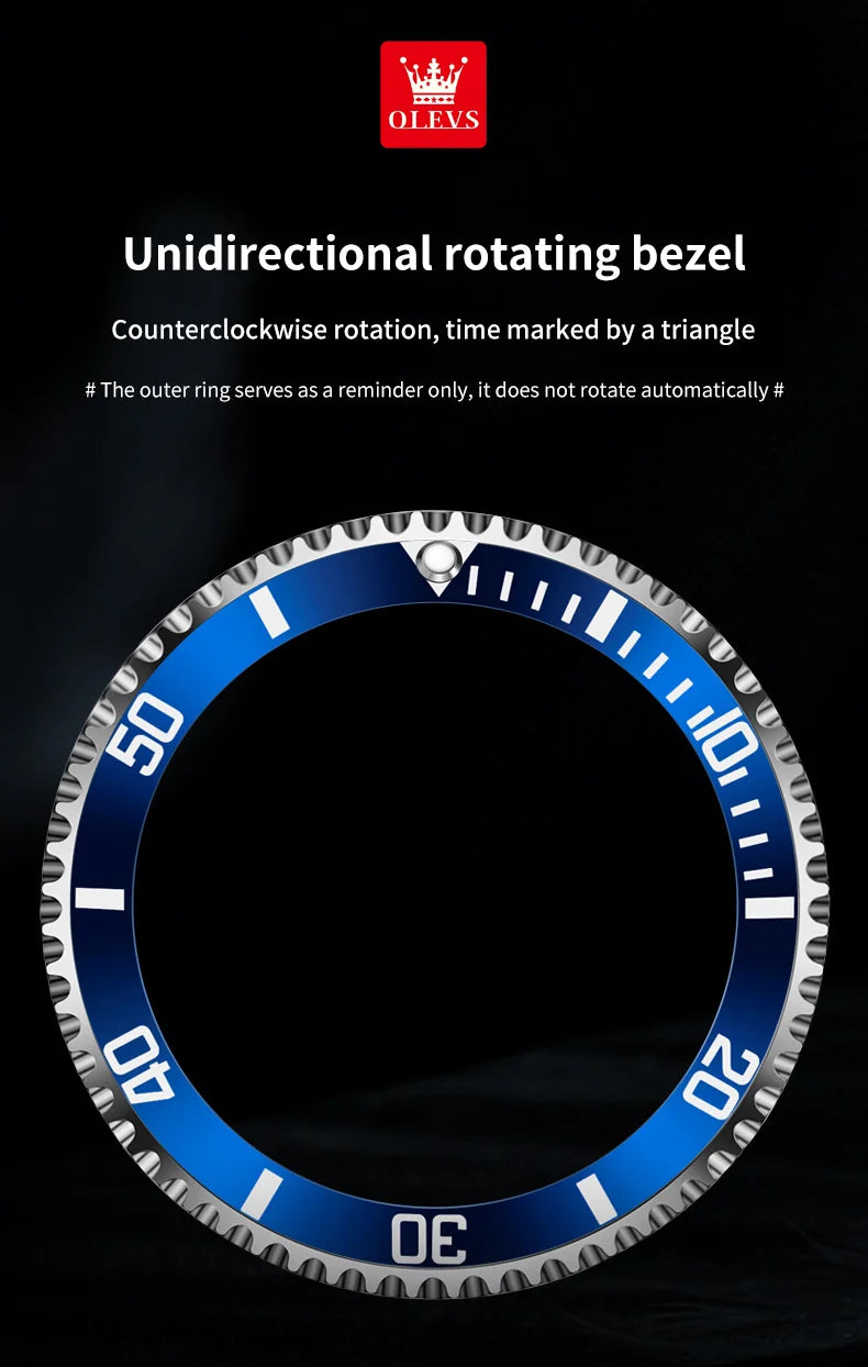 OLEVS 6729 Mens Watch High QualityGold Multifunctional Automatic Mechanical Watch Moon Phase Sports Watches Original Luxury
