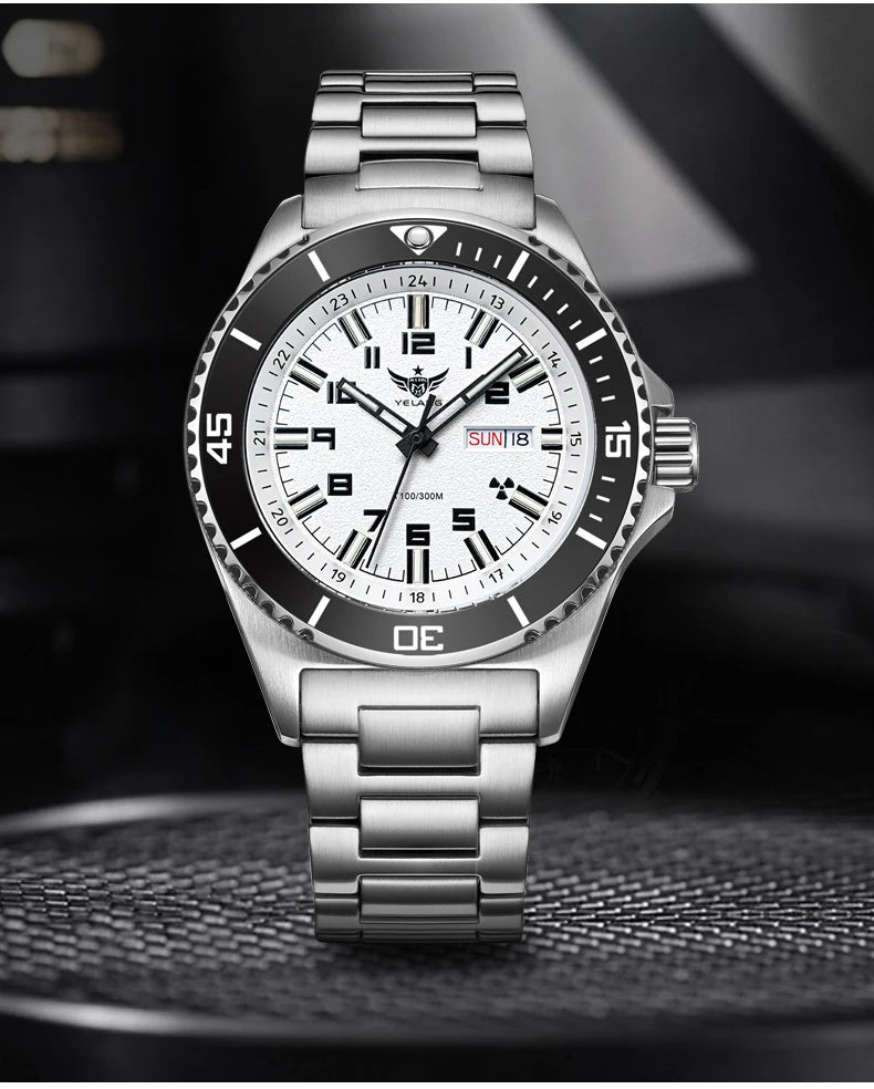 Yelang V1031 Luxury Men Brand Watch 44mm Diver Water Watches Japan 8205 Automatic Mechanical movement Luminous 300M Waterproof
