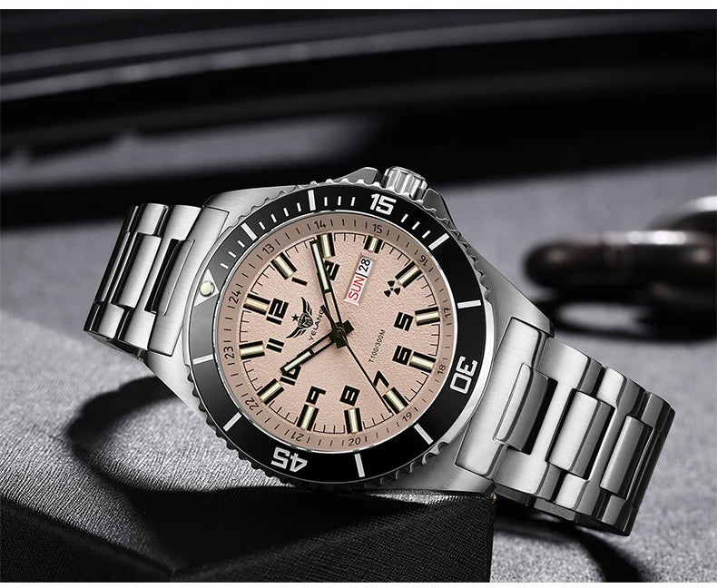 Yelang V1031 Luxury Men Brand Watch 44mm Diver Water Watches Japan 8205 Automatic Mechanical movement Luminous 300M Waterproof
