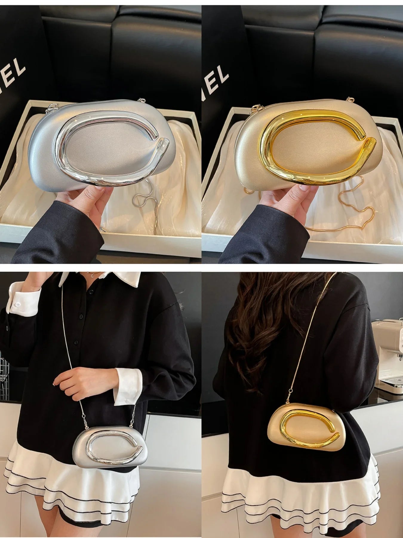 Ladies' elegant and fashionable handbag, suitable for all occasions such as weddings, dances, and dinners
