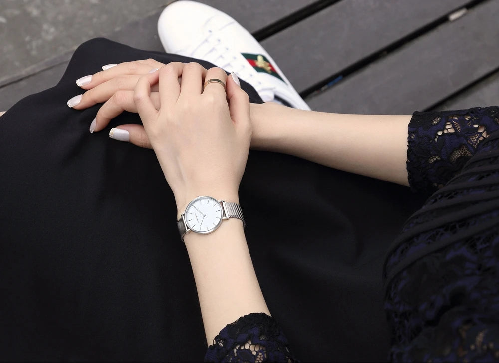 Women Watch Top Brand Dropshipping Japan Quartz Movement 36mm Rose Gold Waterproof Fashionable Nordic Minimalist Ladies Watches