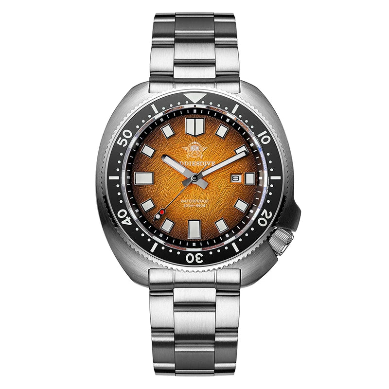 ADDIESDIVE Quartz Watches For Men New AD2511 Sapphire Glass AR Coated 41mm Turtle Watch BGW9 Luminous Waterproof 200M Dive Watch