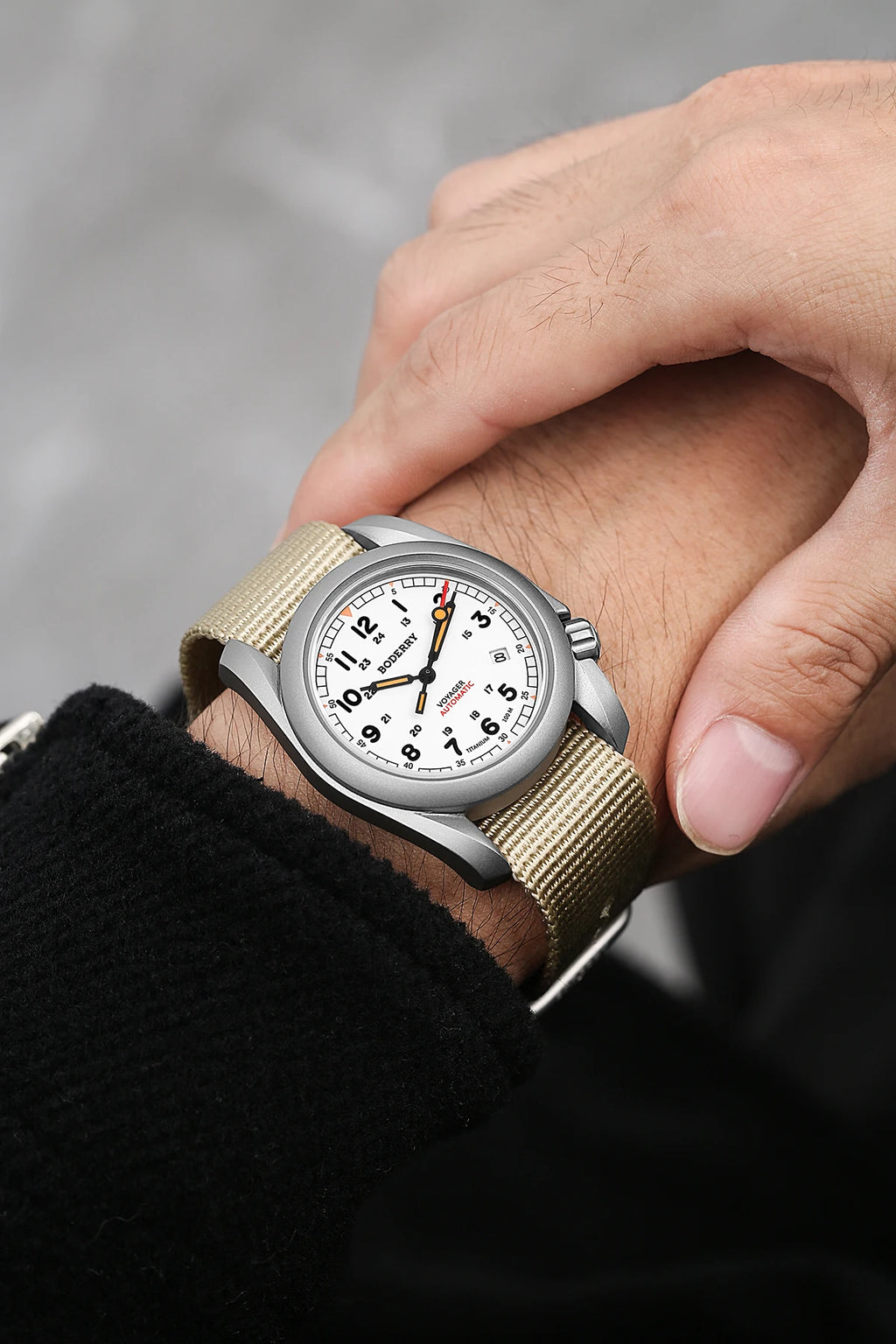 Boderry VOYAGER Field Watches Bronze Case Automatic For Seiko NH35 Watch 100M Waterproof Clock Military Vintage Wristwatch Mens