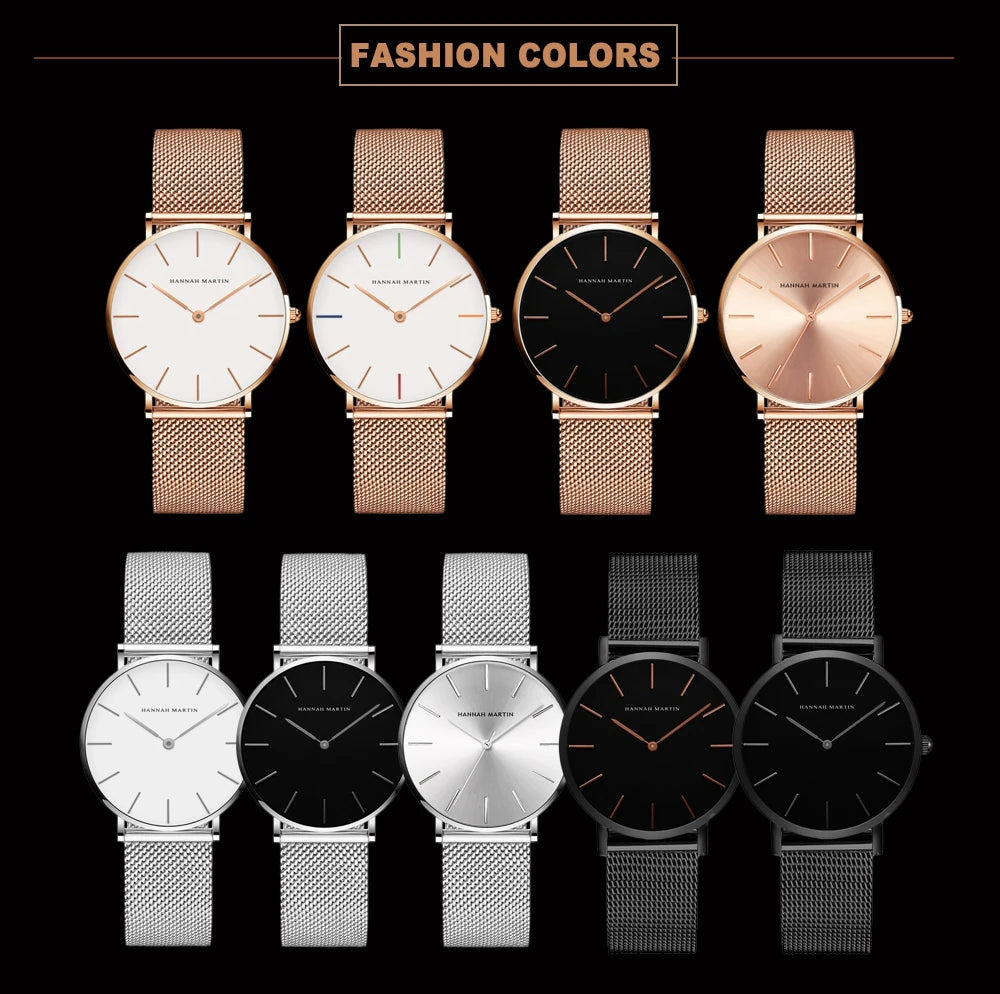 Women Watch Top Brand Dropshipping Japan Quartz Movement 36mm Rose Gold Waterproof Fashionable Nordic Minimalist Ladies Watches