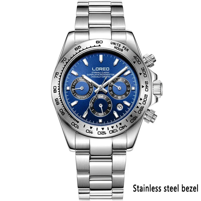 LOREO Men Watches Sapphire Glass 40MM Ceramic GMT Automatic Mechanical Watch Men 20ATM Waterproof Classic Fashion Luxury Clock