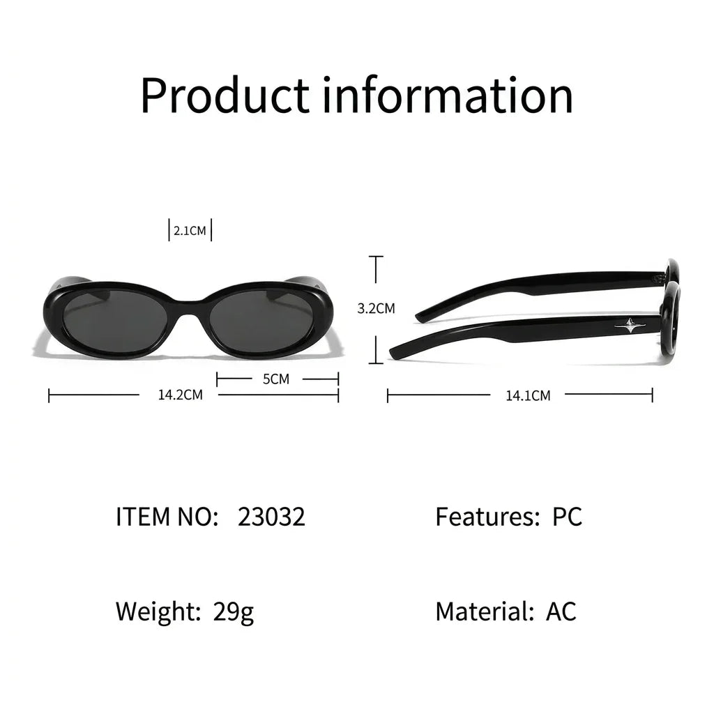 Eye Sunglasses Ins-Inspired Fashion Sunglasses For Women Anti-Glare Sunglasses Trendy Uv400  Shades For Stage Outings