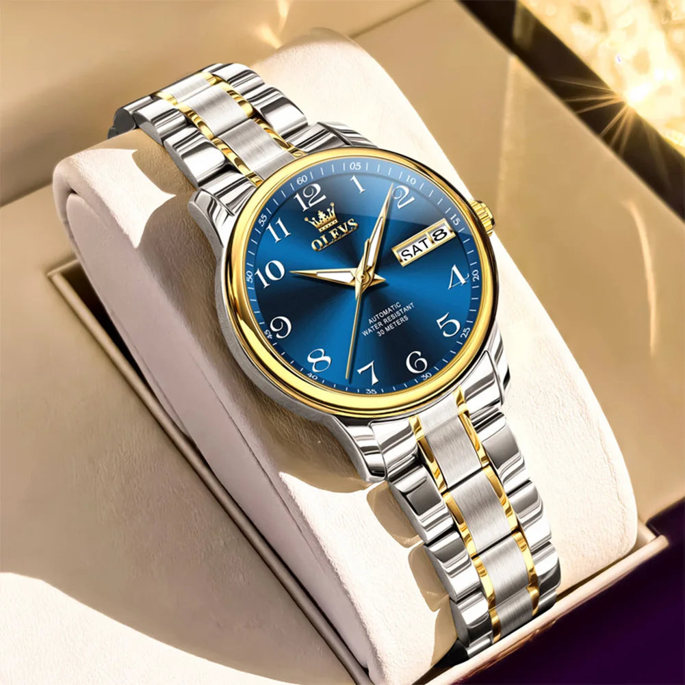 OLEVS High Quality Luxury Watch for Woman Waterproof Stainless Steel Automatic Mechanical Ladies Watch Elegant Women's Watches