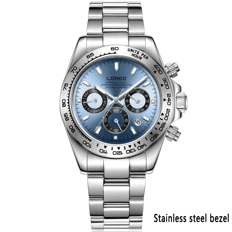 LOREO Men Watches Sapphire Glass 40MM Ceramic GMT Automatic Mechanical Watch Men 20ATM Waterproof Classic Fashion Luxury Clock