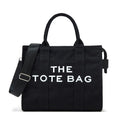 Handheld storage bag, commuting crossbody bag, trendy letter canvas casual shoulder bag, women's bag