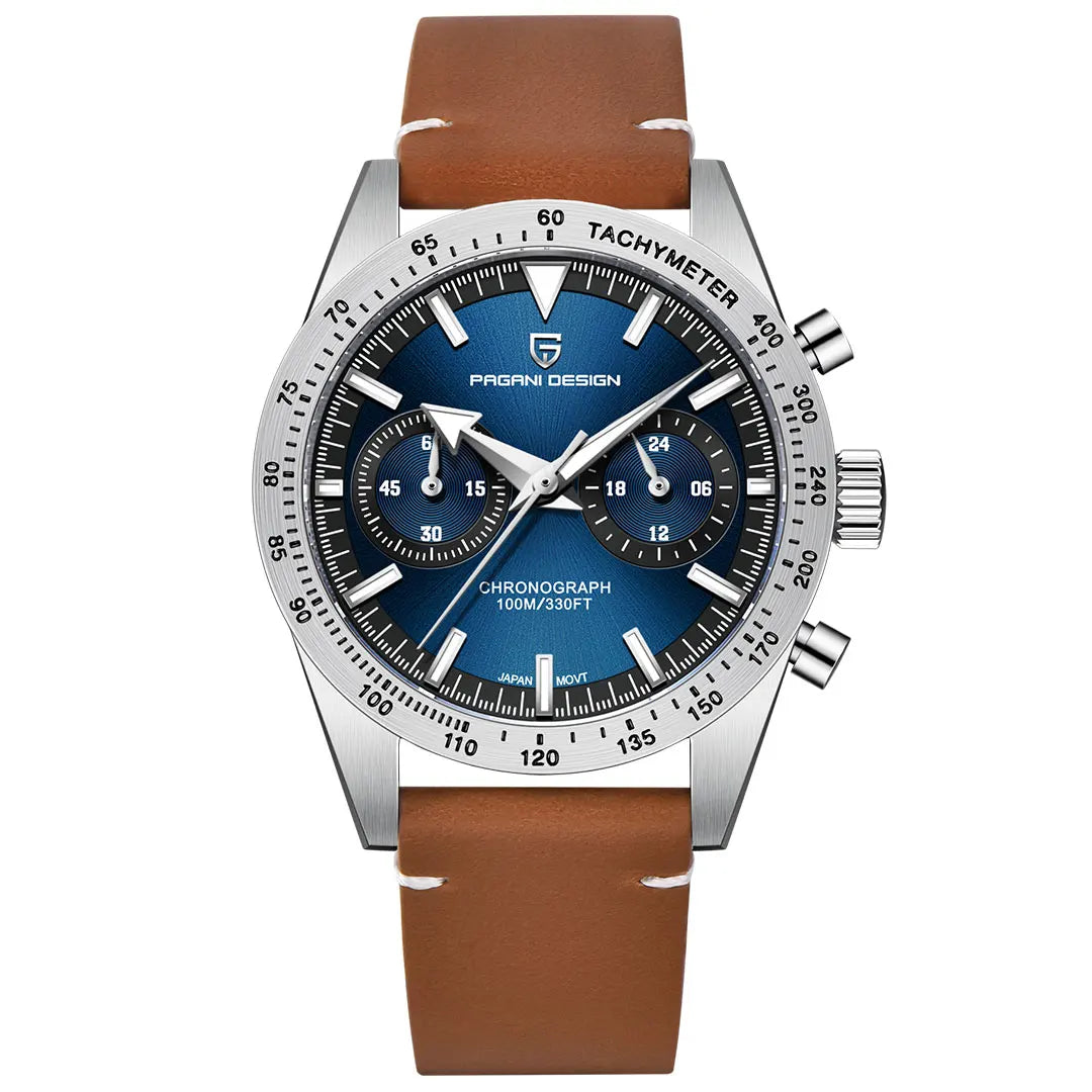 PAGANI DESIGN New Retro Wide arrow Moon Men's Watches Luxury Quartz Watch For Men Sport Chronograph VK64 AR Sapphire glass 2026