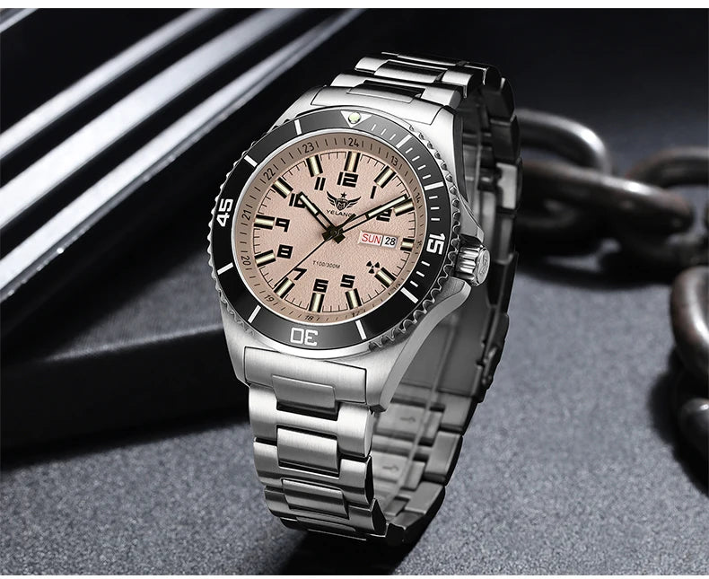 Yelang V1031 Luxury Men Brand Watch 44mm Diver Water Watches Japan 8205 Automatic Mechanical movement Luminous 300M Waterproof