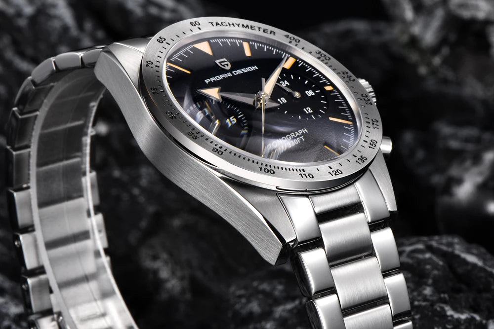 PAGANI DESIGN New Retro Wide arrow Moon Men's Watches Luxury Quartz Watch For Men Sport Chronograph VK64 AR Sapphire glass 2026