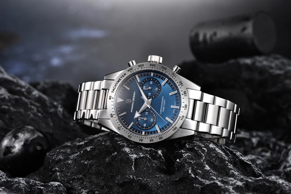 PAGANI DESIGN New Retro Wide arrow Moon Men's Watches Luxury Quartz Watch For Men Sport Chronograph VK64 AR Sapphire glass 2026