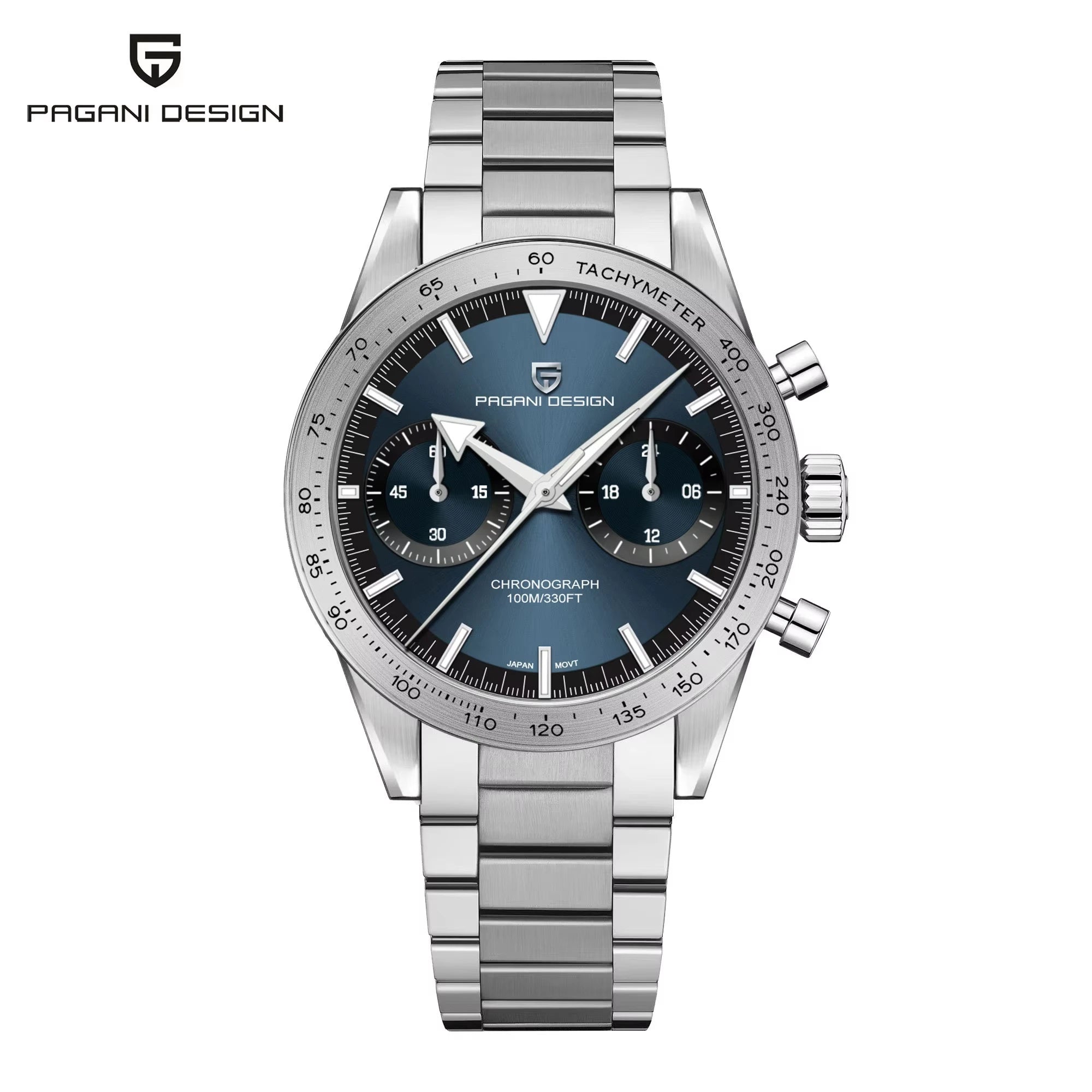 PAGANI DESIGN New Retro Wide arrow Moon Men's Watches Luxury Quartz Watch For Men Sport Chronograph VK64 AR Sapphire glass 2026