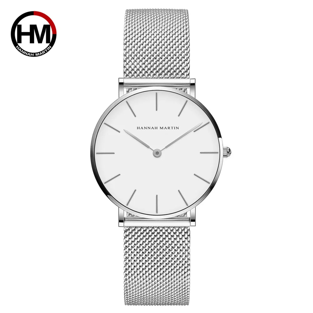 Women Watch Top Brand Dropshipping Japan Quartz Movement 36mm Rose Gold Waterproof Fashionable Nordic Minimalist Ladies Watches