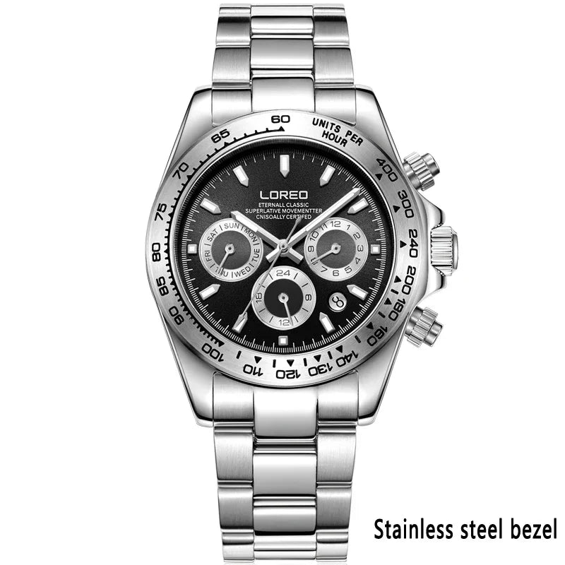 LOREO Men Watches Sapphire Glass 40MM Ceramic GMT Automatic Mechanical Watch Men 20ATM Waterproof Classic Fashion Luxury Clock