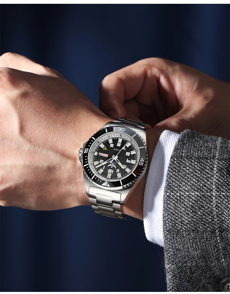Yelang V1031 Luxury Men Brand Watch 44mm Diver Water Watches Japan 8205 Automatic Mechanical movement Luminous 300M Waterproof