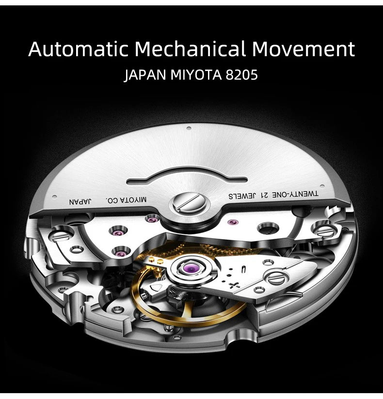 Yelang V1031 Luxury Men Brand Watch 44mm Diver Water Watches Japan 8205 Automatic Mechanical movement Luminous 300M Waterproof