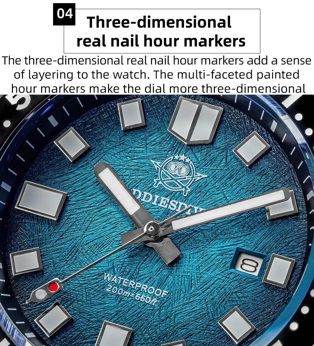 ADDIESDIVE Quartz Watches For Men New AD2511 Sapphire Glass AR Coated 41mm Turtle Watch BGW9 Luminous Waterproof 200M Dive Watch