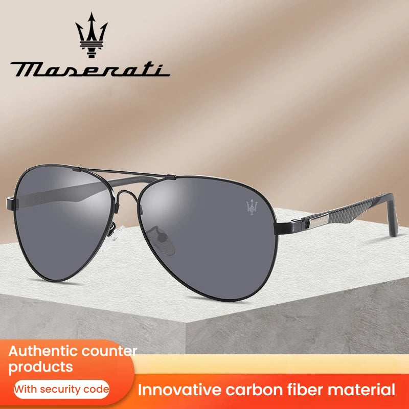 MASERATI Sunglasses New Fashion goggles Stylish Unframed Metal rimmed Shades for Men Women Cool Pose Trendy Design 10785