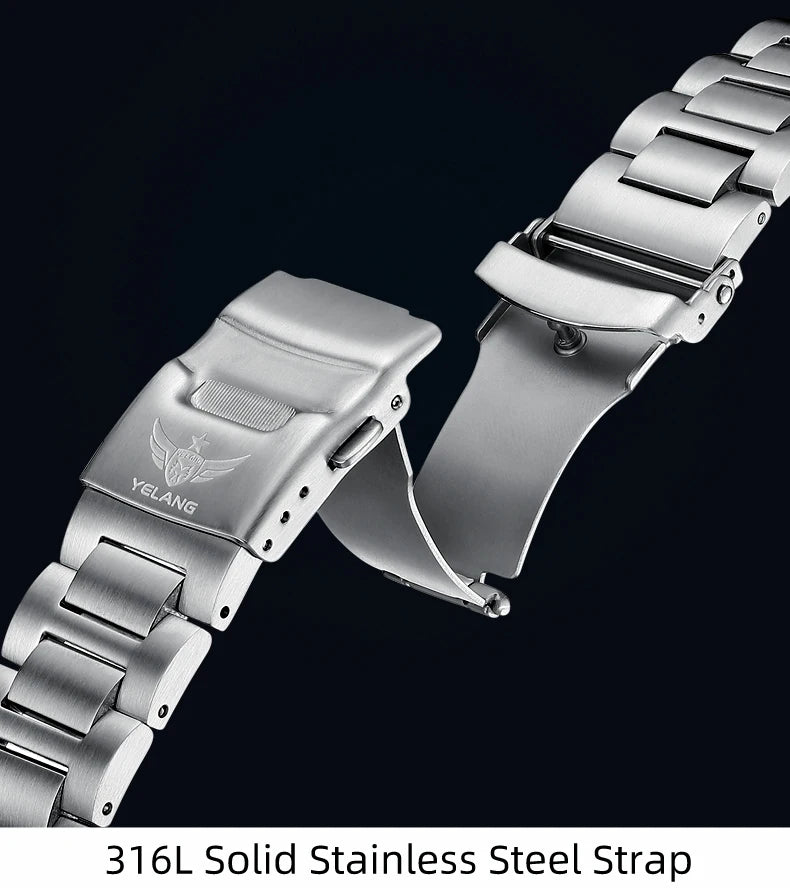 Yelang V1031 Luxury Men Brand Watch 44mm Diver Water Watches Japan 8205 Automatic Mechanical movement Luminous 300M Waterproof
