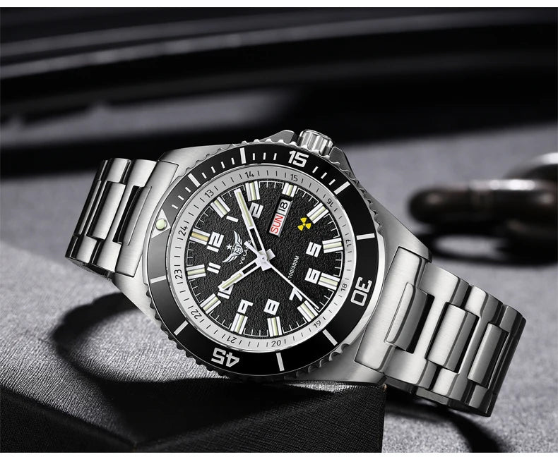 Yelang V1031 Luxury Men Brand Watch 44mm Diver Water Watches Japan 8205 Automatic Mechanical movement Luminous 300M Waterproof