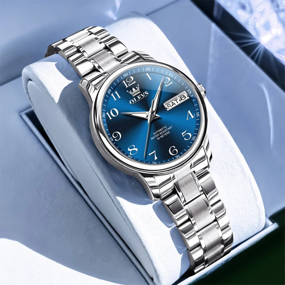 OLEVS High Quality Luxury Watch for Woman Waterproof Stainless Steel Automatic Mechanical Ladies Watch Elegant Women's Watches