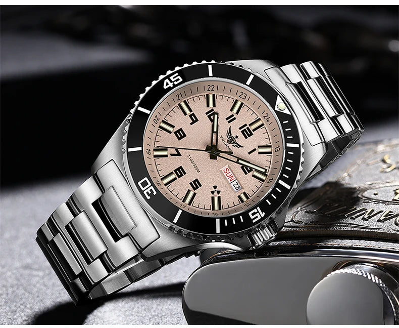Yelang V1031 Luxury Men Brand Watch 44mm Diver Water Watches Japan 8205 Automatic Mechanical movement Luminous 300M Waterproof