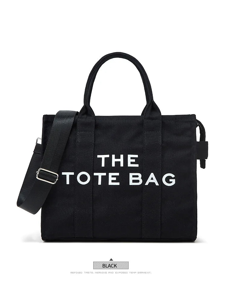 Handheld storage bag, commuting crossbody bag, trendy letter canvas casual shoulder bag, women's bag