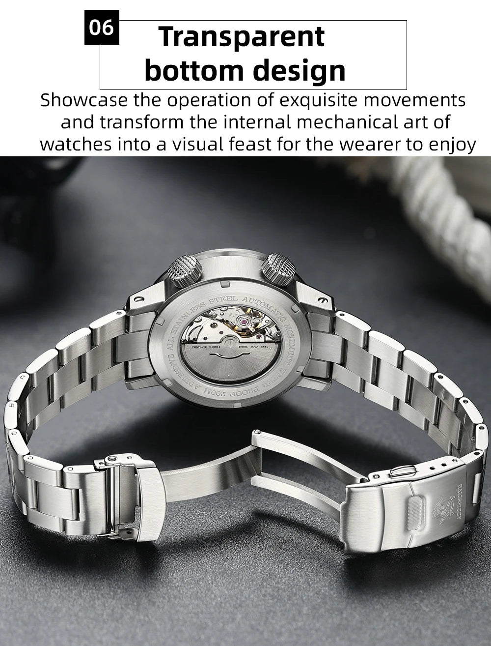 ADDIESDIVE Automatic Mechanical Watch 200m Waterproof BGW9 Super Luminous Sapphire Grass  8215 316L Stainless Steel Men Watches