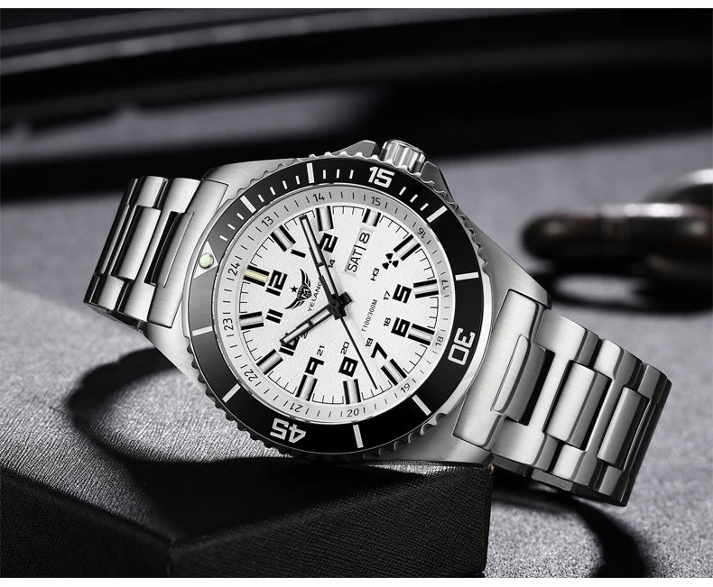 Yelang V1031 Luxury Men Brand Watch 44mm Diver Water Watches Japan 8205 Automatic Mechanical movement Luminous 300M Waterproof