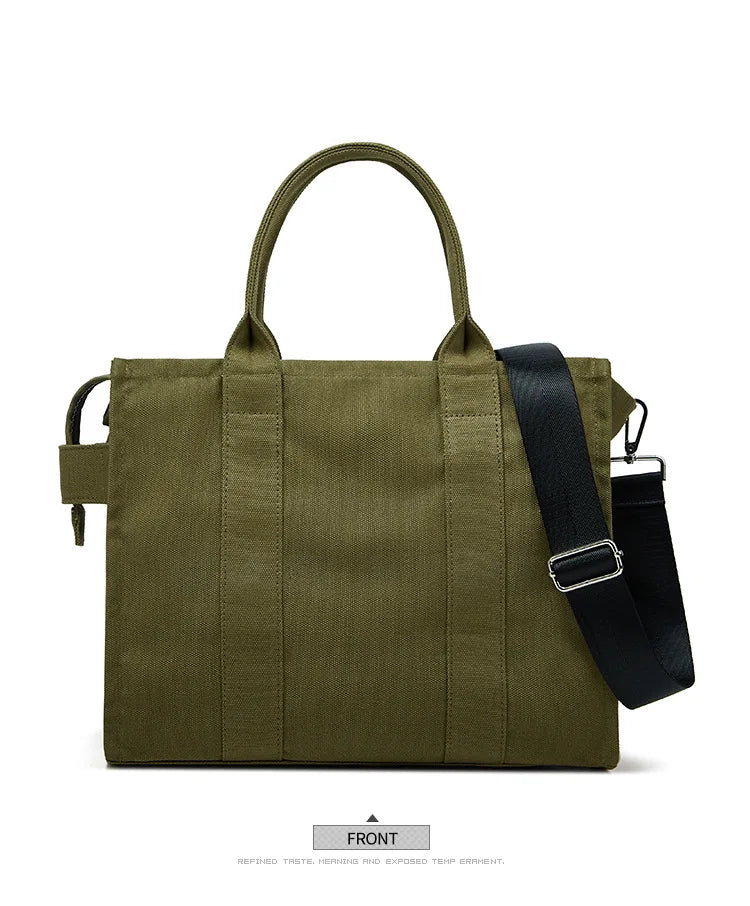 Handheld storage bag, commuting crossbody bag, trendy letter canvas casual shoulder bag, women's bag