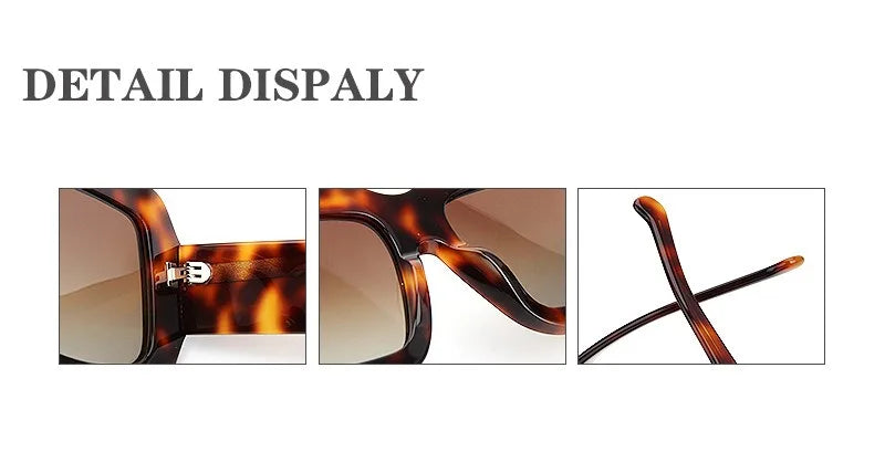 Fashion Brand Designer Sunglasses for Women Acetate Square Sun Glasses Large Frame Outdoor Travel Protection Men UV400 Eyewear
